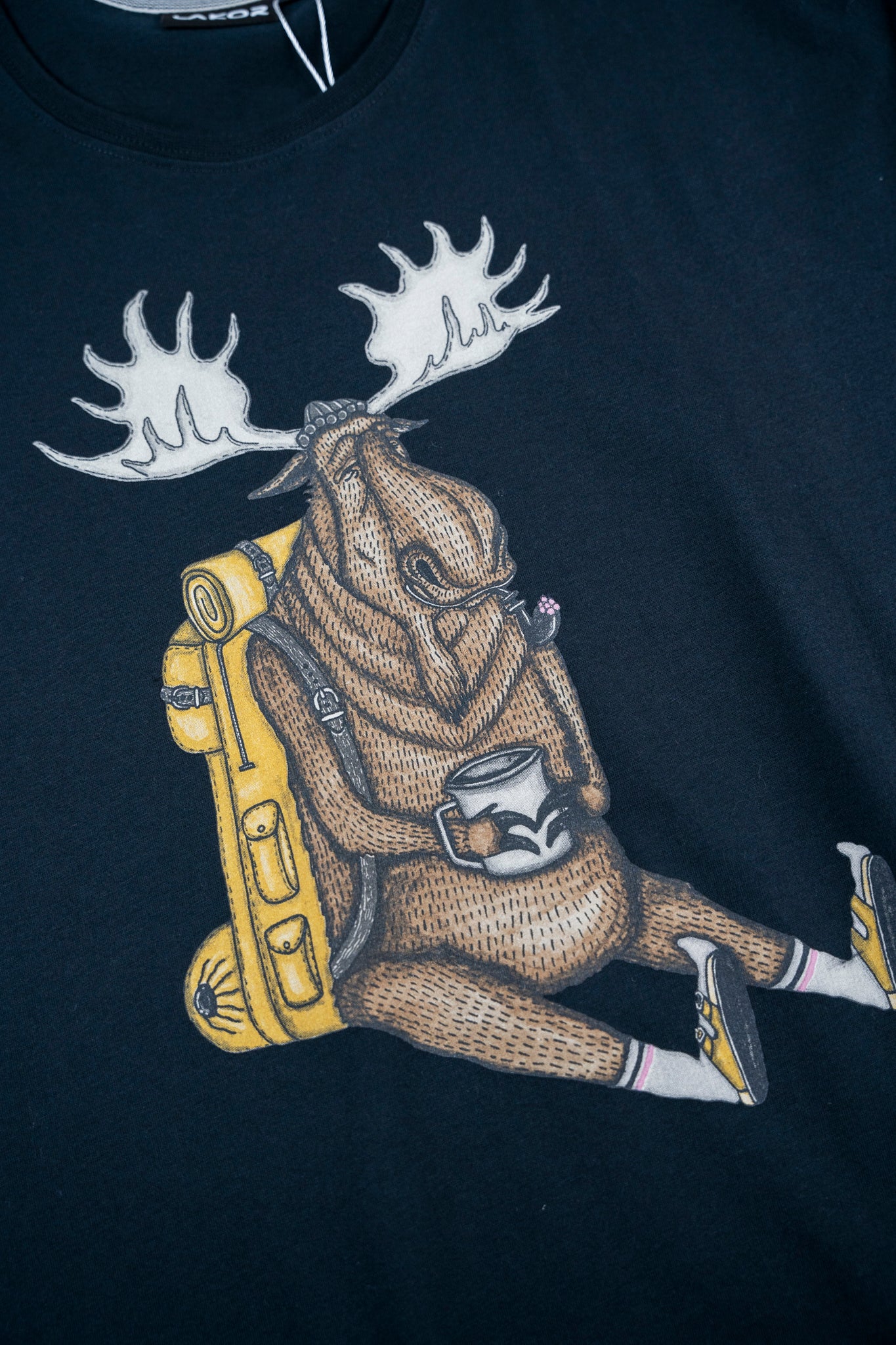 Snooze Moose T-shirt (Moonless Night)