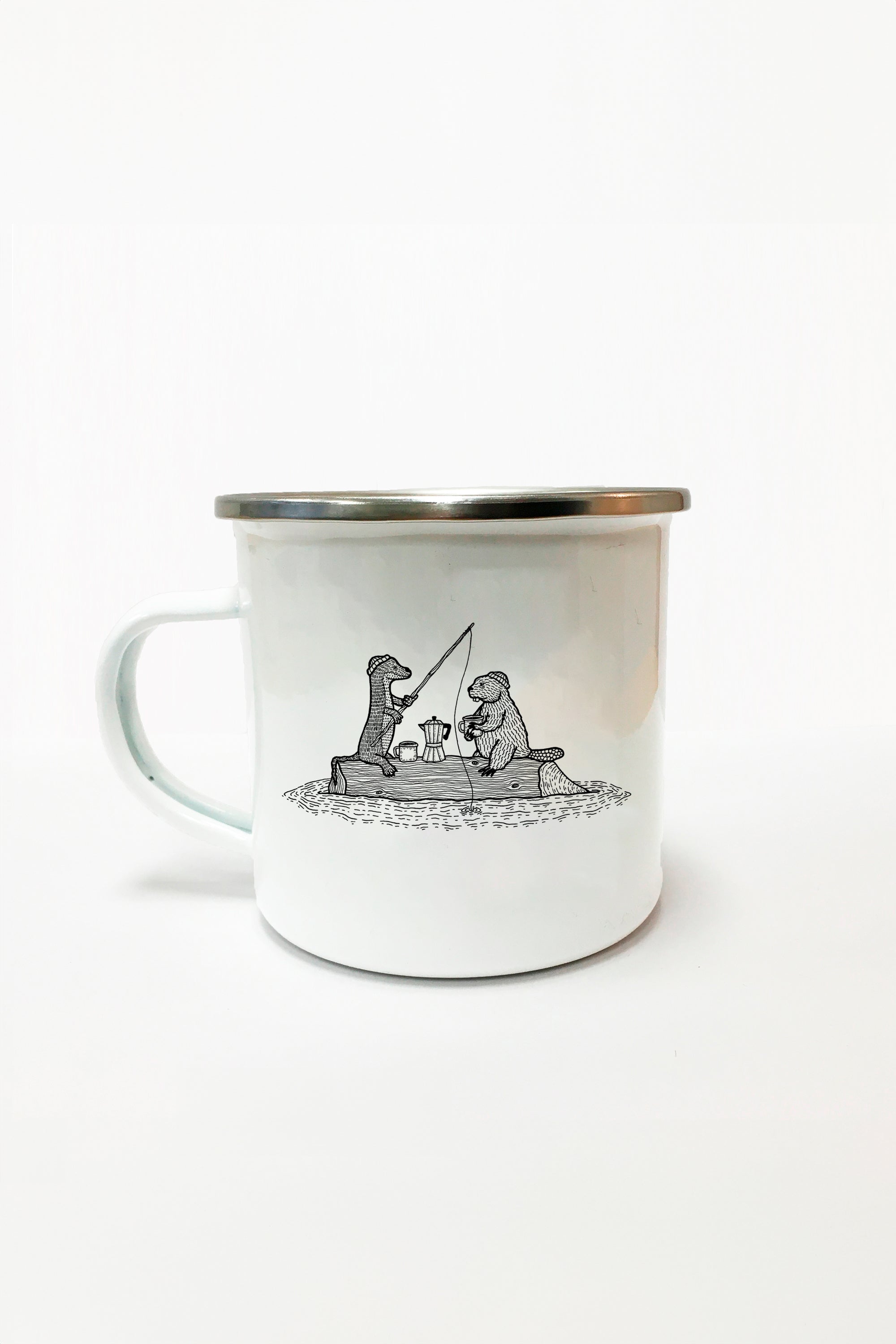 Espresso Express Enamel Mug