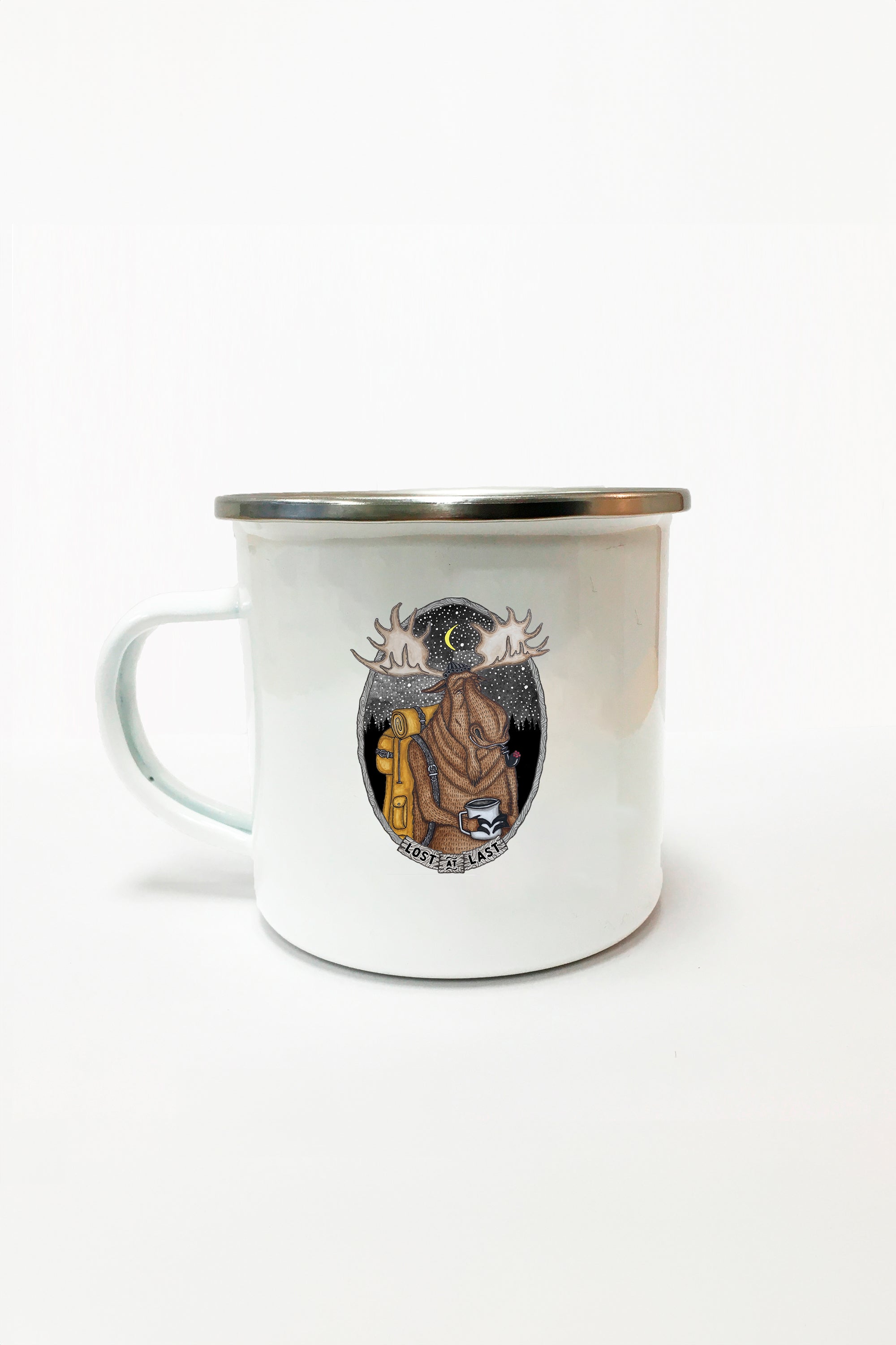 Evening Elk Enamel Mug