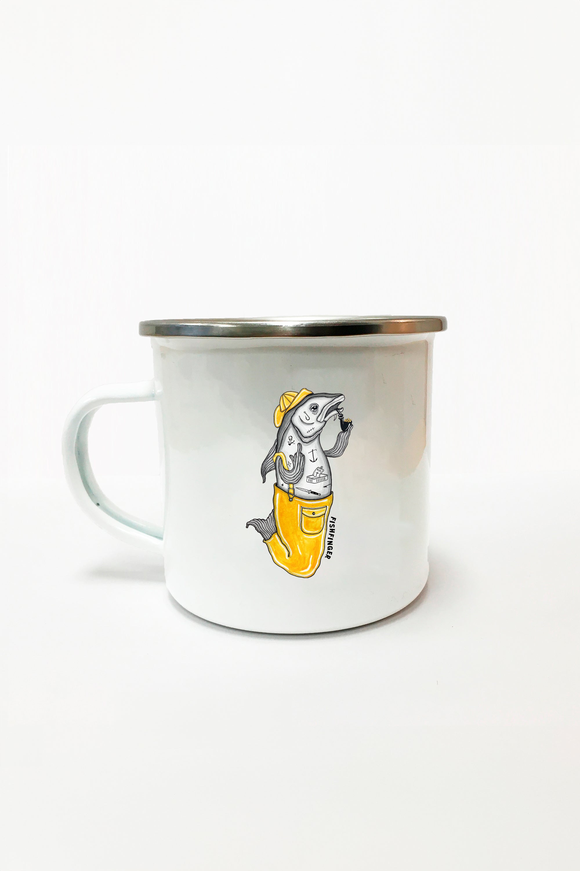 Fishfinger Enamel Mug