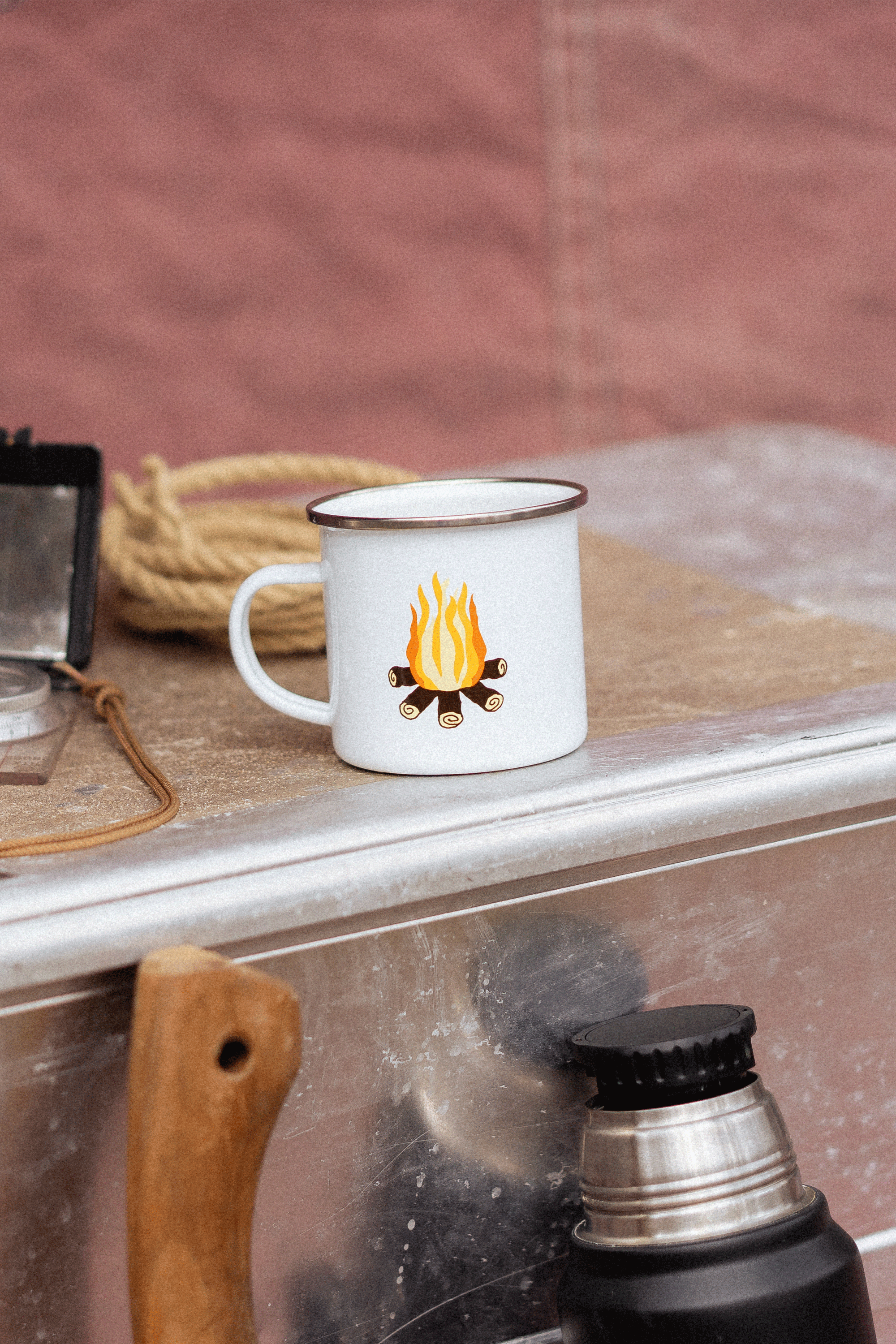 Campfire Enamel Mug