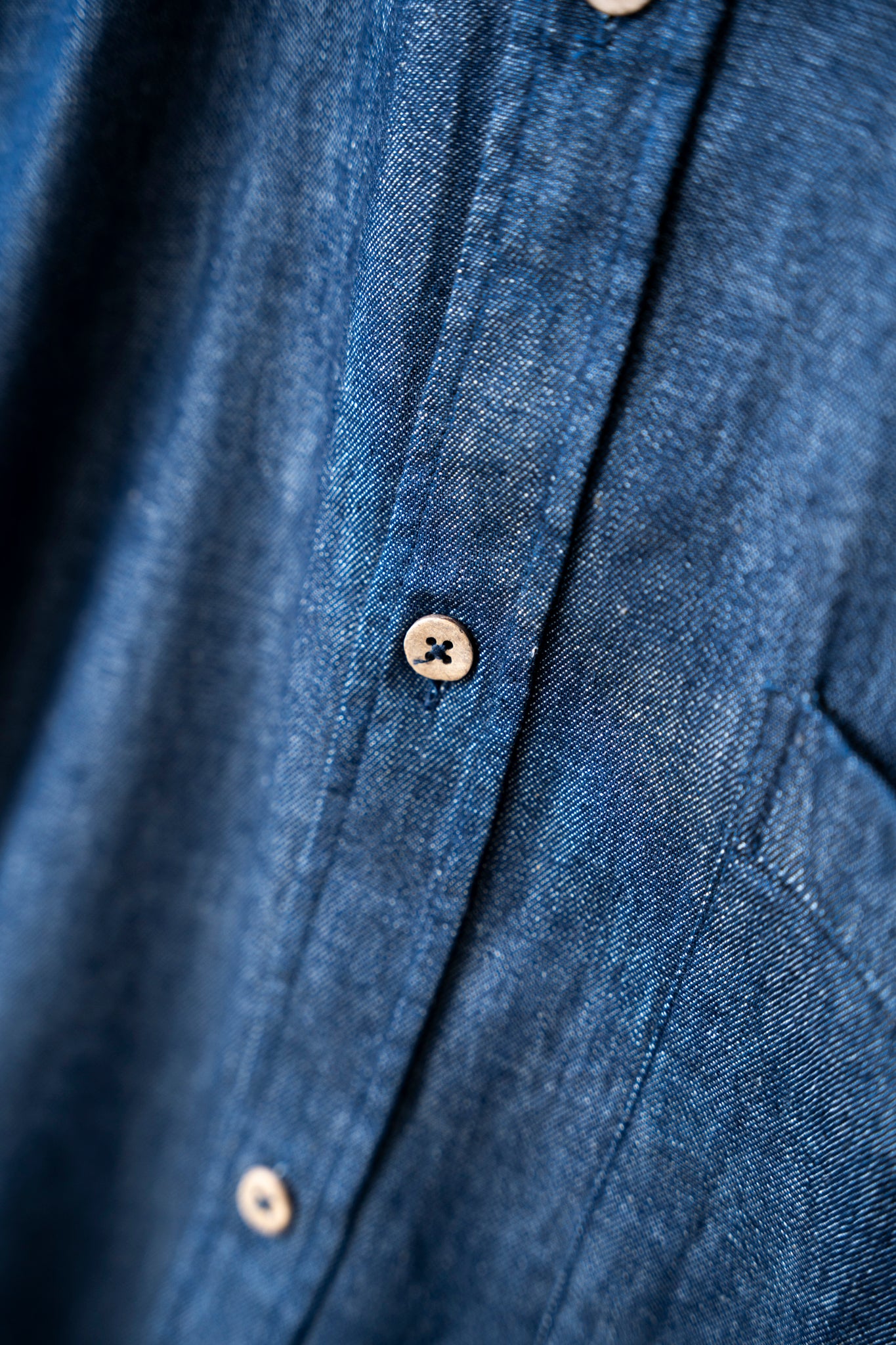 Organic Denim Shirt (Dark Blue)