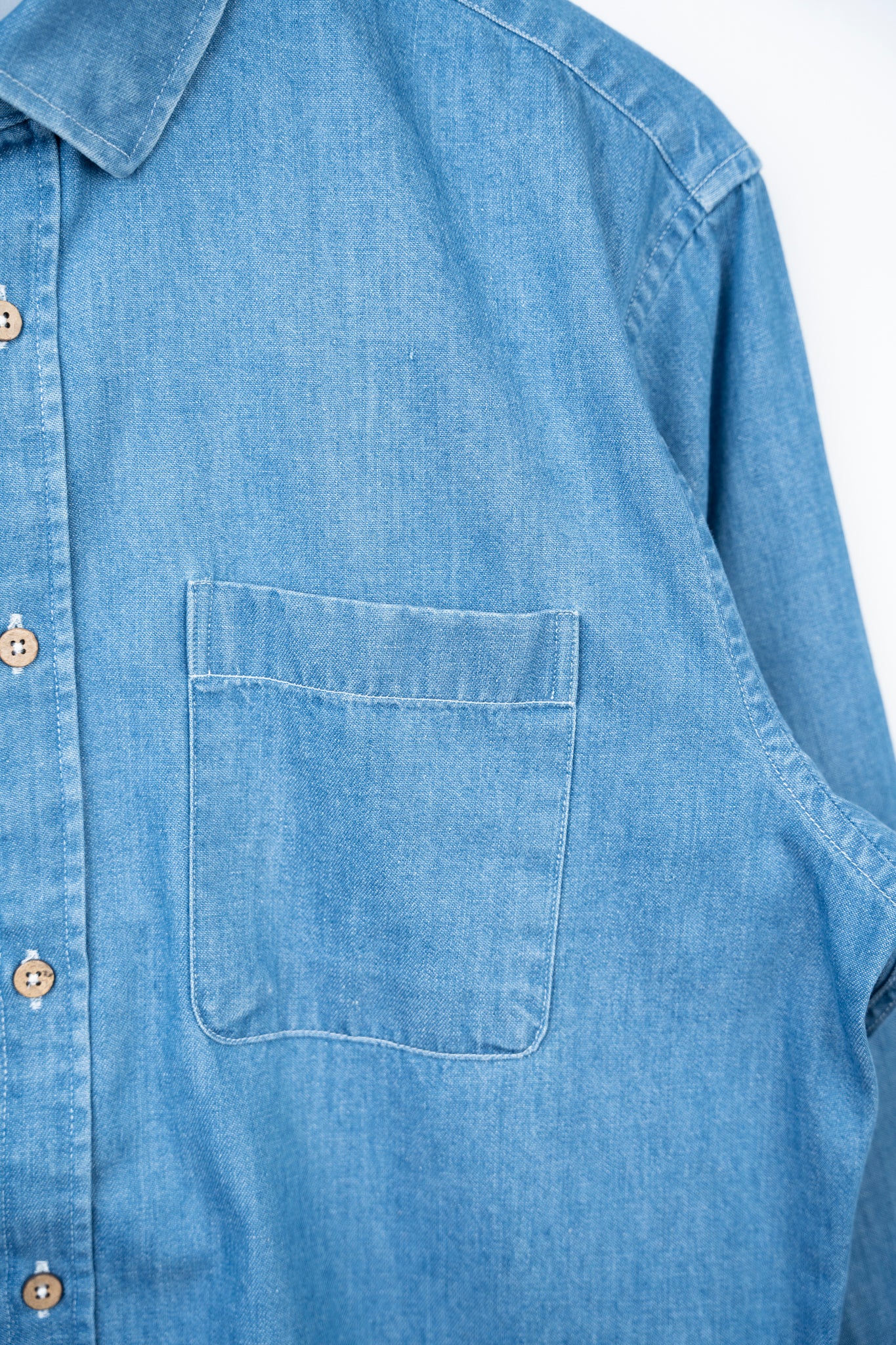 Organic Denim Shirt (Medium Blue)