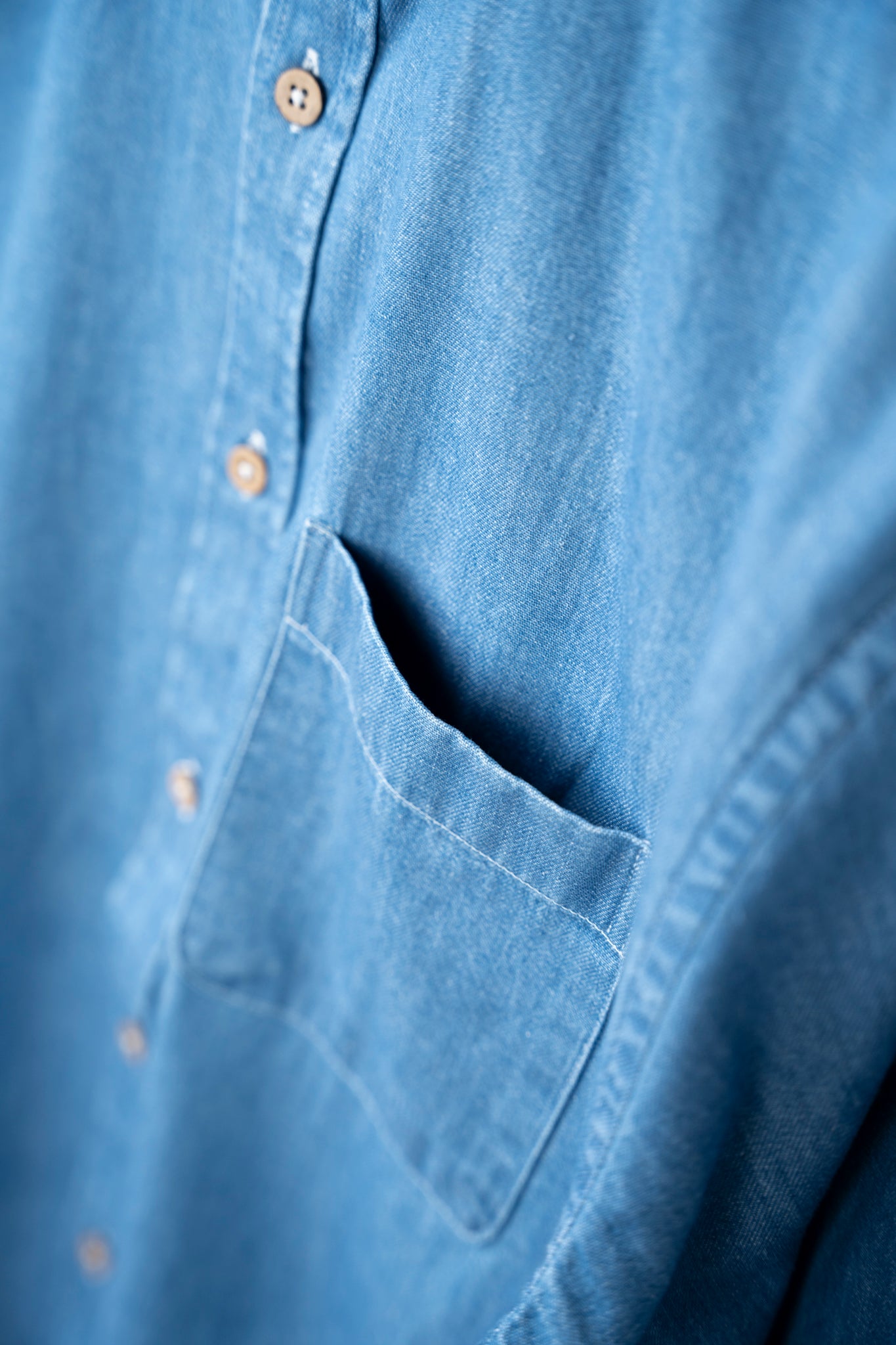 Organic Denim Shirt (Medium Blue)