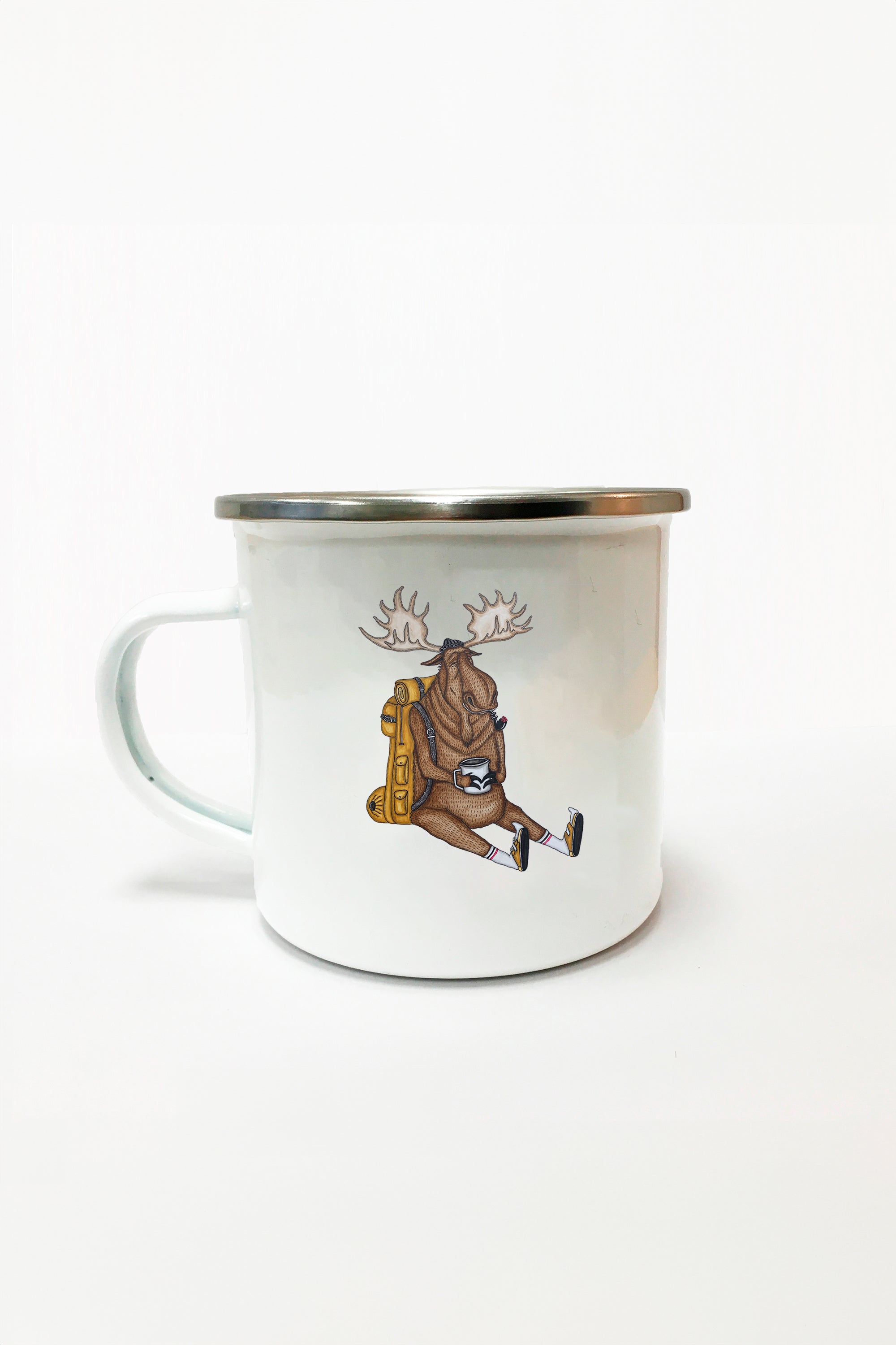 Snooze Moose Enamel Mug