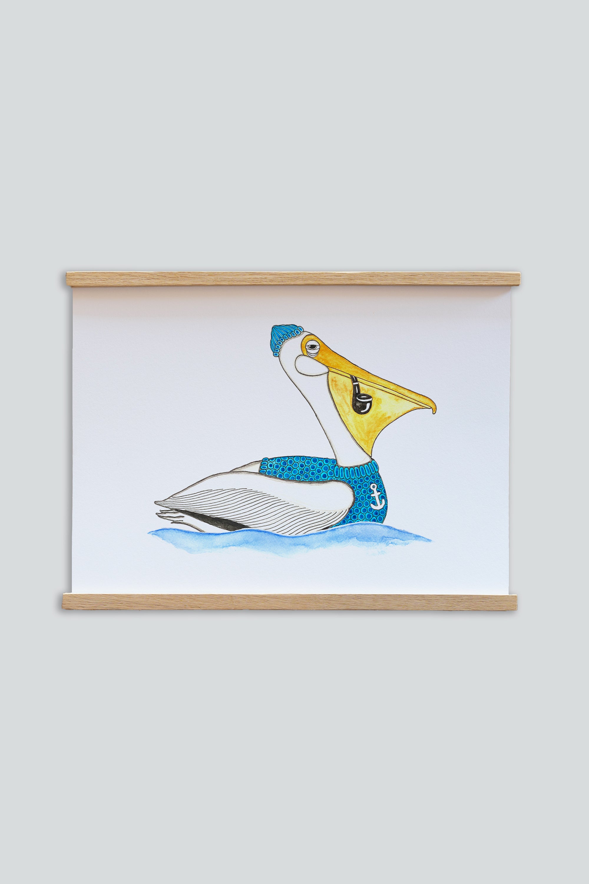 Sailing Pelican Poster