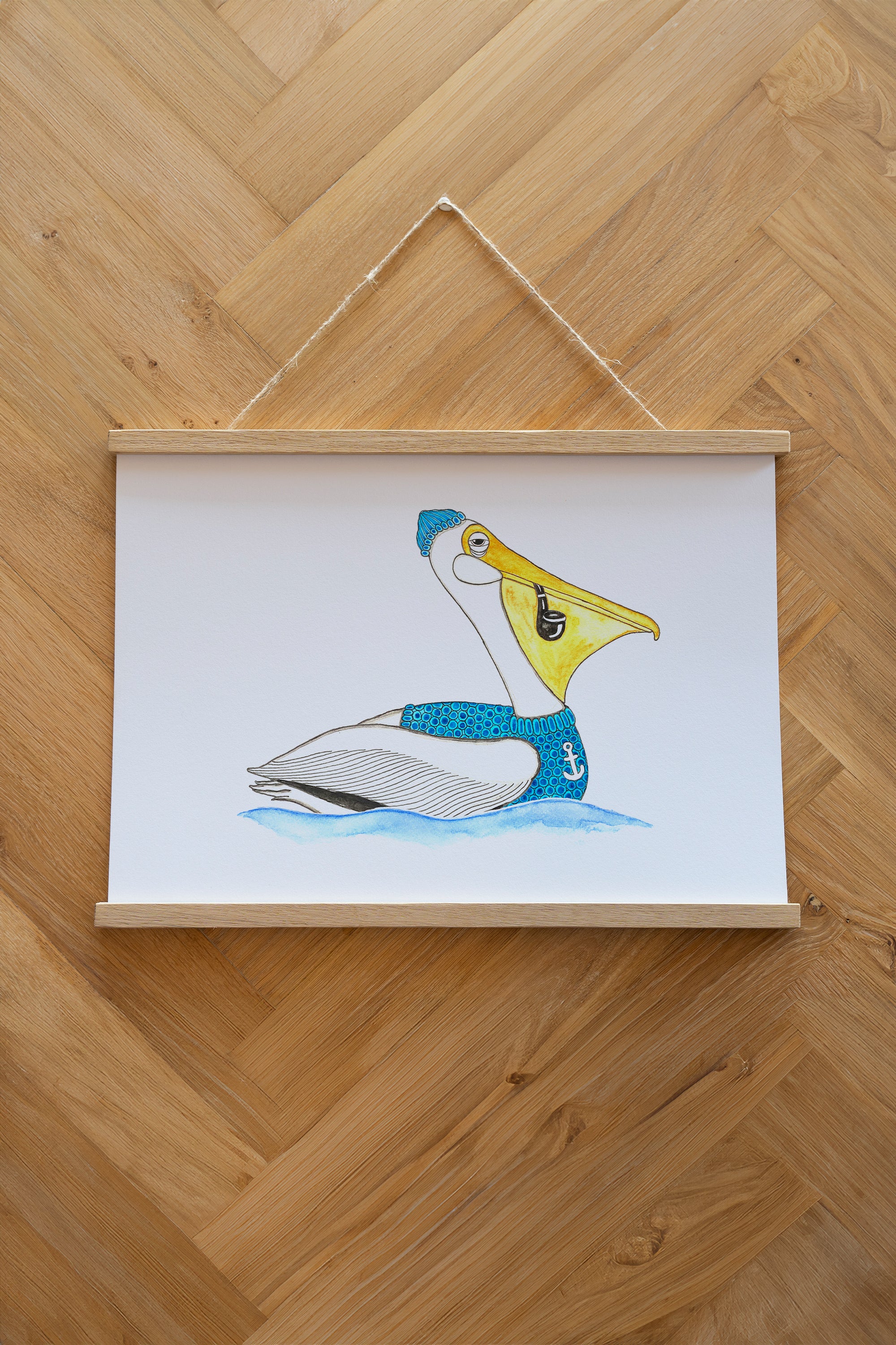 Sailing Pelican Poster